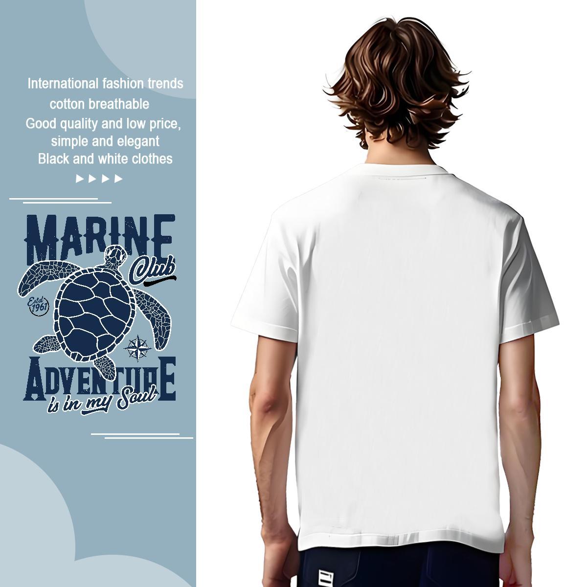 Man T Shirts 230g Cotton Spring Summer Short Sleeve Soft Asian Size Men Clothes T-Shirt Factory Direct Loose Fit Top Tees