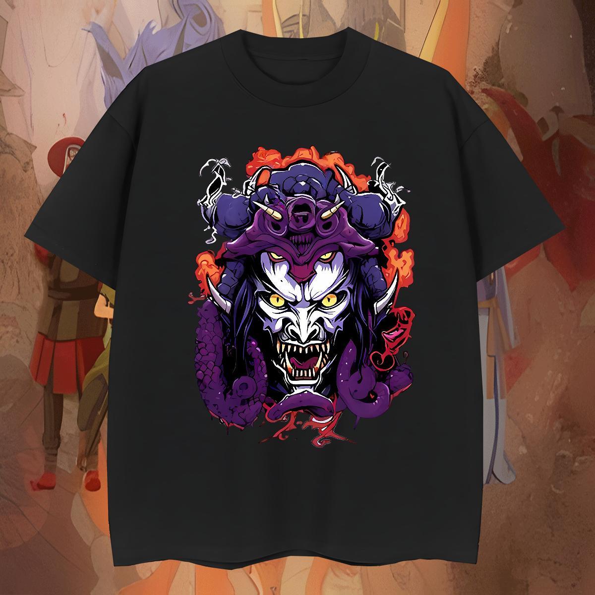 Wholesale Men Clothes T-Shirt 230g Pure Cotton Beach Terror, Purple Dragon,Flame Custom Anime Breathable 2024 Designer Men T Shirts Polos