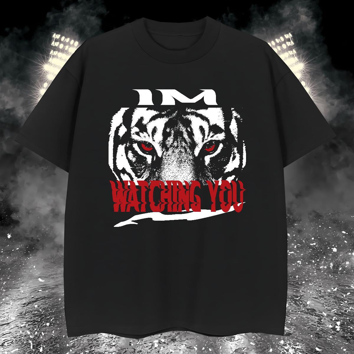 DIY T-Shirts for Men 230g Pure Cotton tiger Spring Summer Tops Breathable Soft Brand Tshirt for Man Woman Cartoon Printing L-4XL