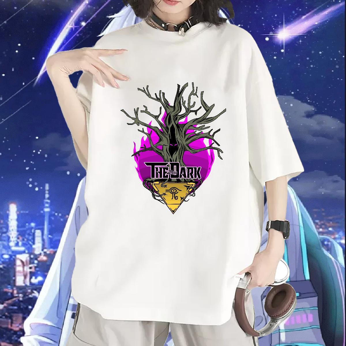 Female T Shirt For Woman O-Neck Short Sleeve Woman Tshirt Plus Size Cartoon tree Casual 100% Cotton 230g 2024 Tops