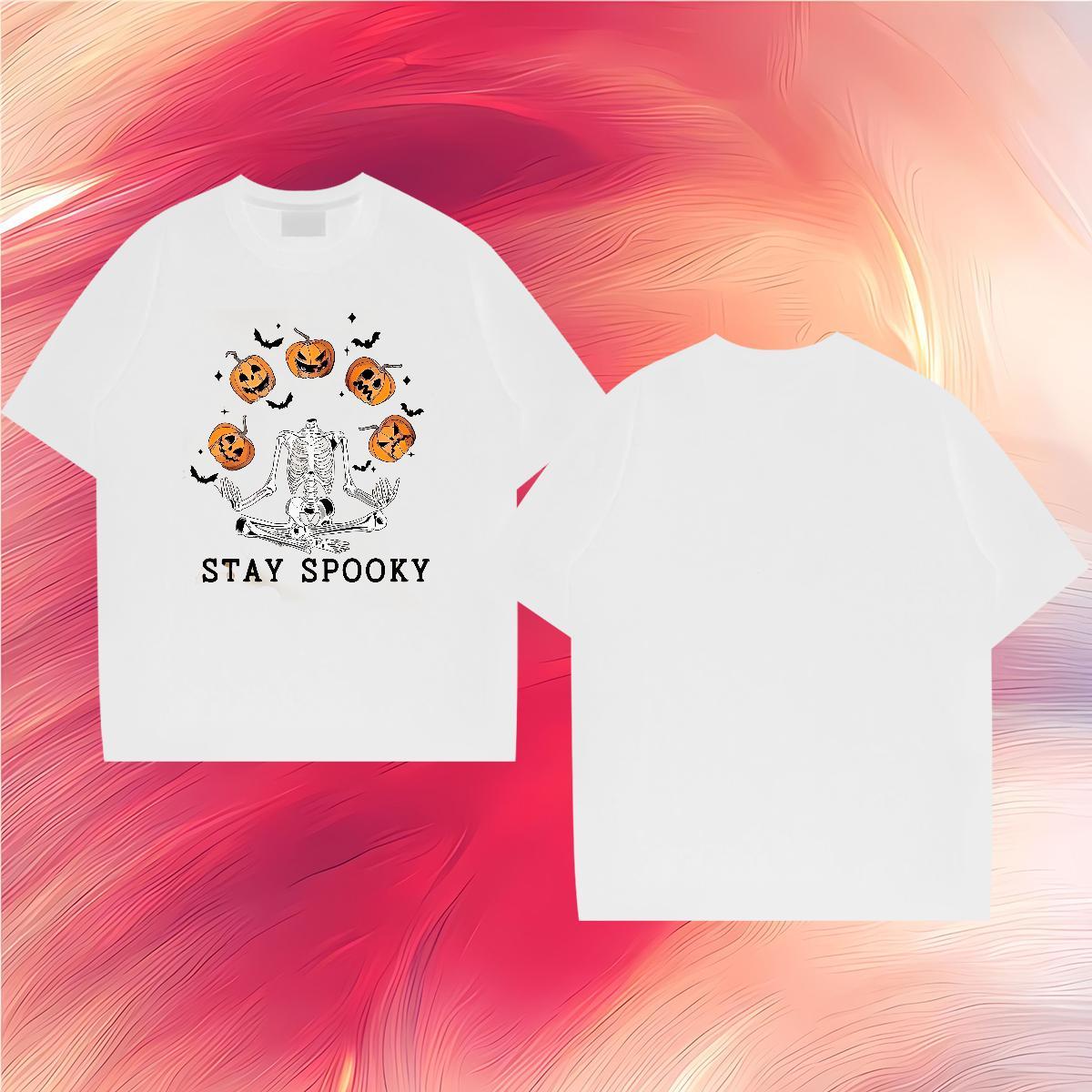 Classic Casual T Shirt For Man 230g Pure Cotton pumpkin Hip Hop Clothes Breathable Crew Neck Designer Mens Tshirts Plus Size Custom