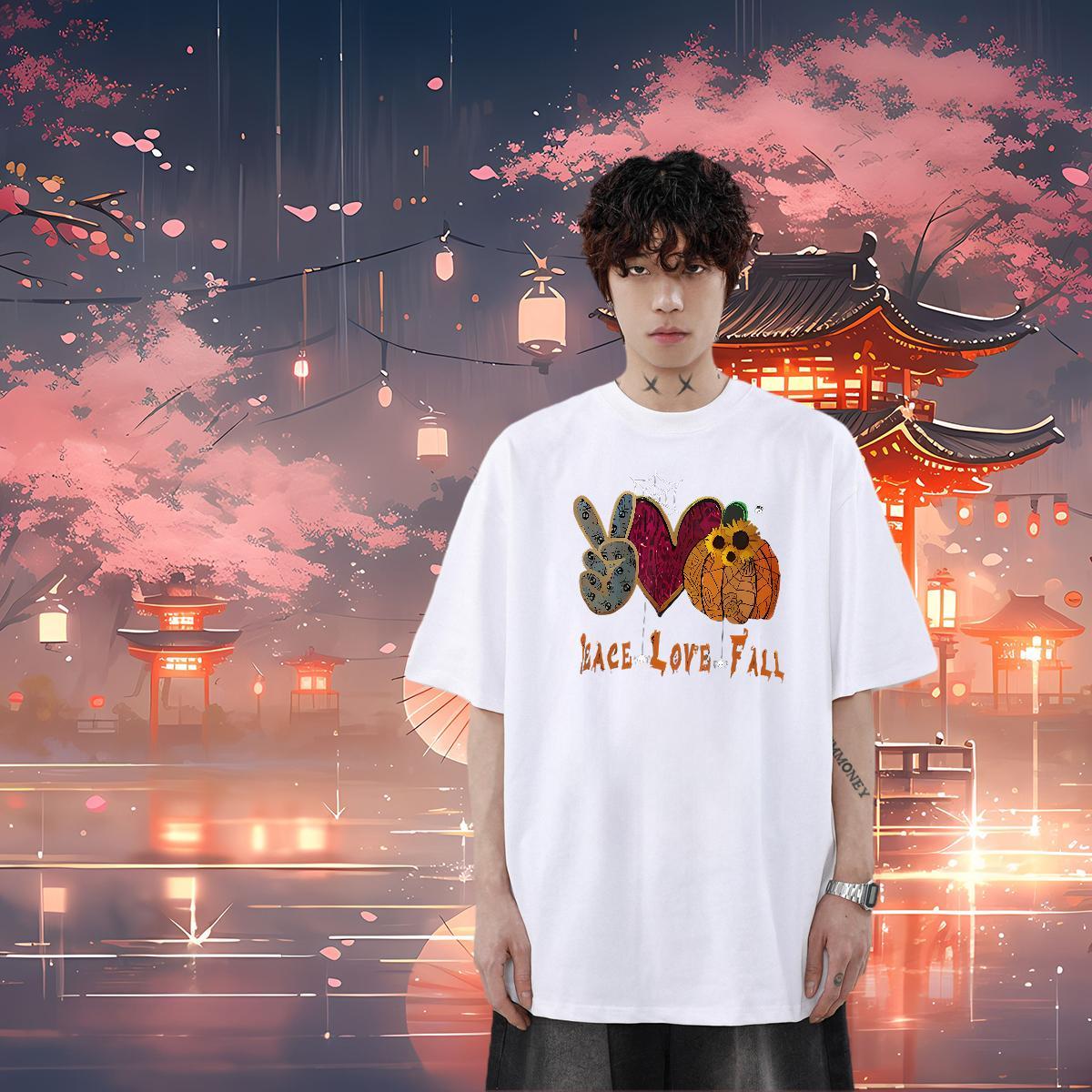 New Designer Men T Shirts 230g Cotton halloween Sport Clothes Short Sleeve Soft Cool Design Tshirt for Man Woman DIY Logo Oversized