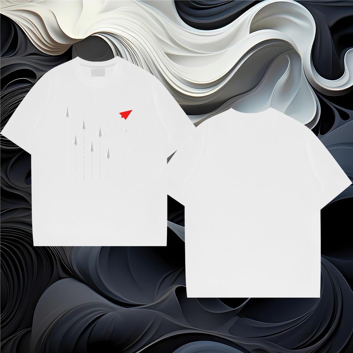 Man T Shirts 230g 100% Cotton painting Street Breathable Soft Custom Print Oversized Tshirts 2024 Brand Tee Shirt