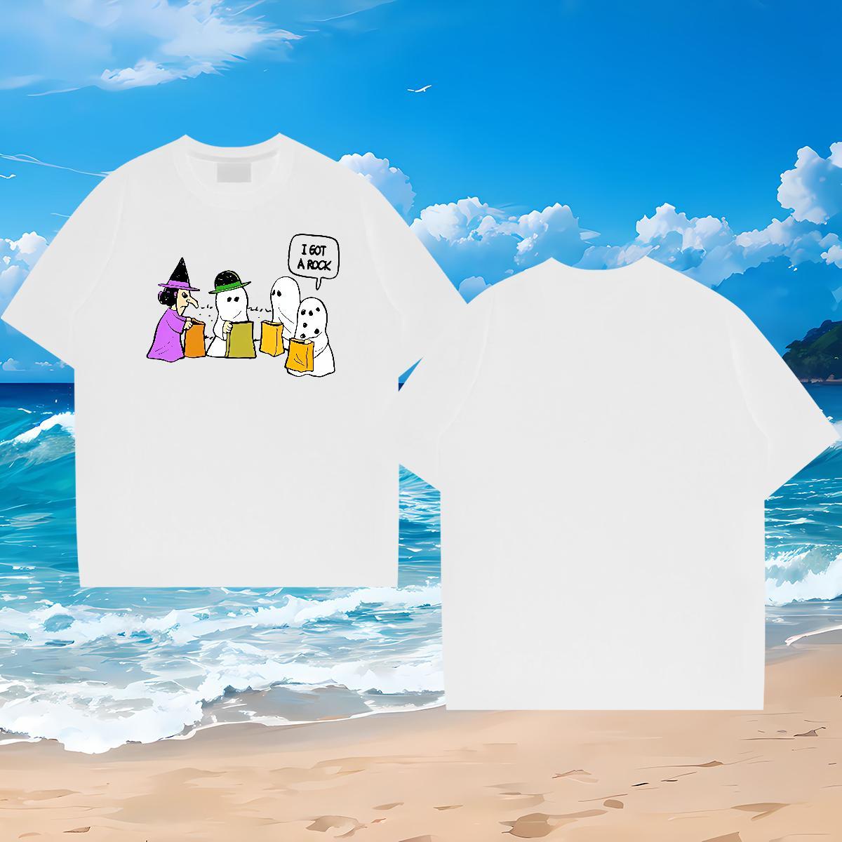 Custom T-Shirts for Men 230g Cotton halloween Sports Casual Tops Short Sleeve Soft Free Shipping Men Tshirts Oversized 3XL 4XL