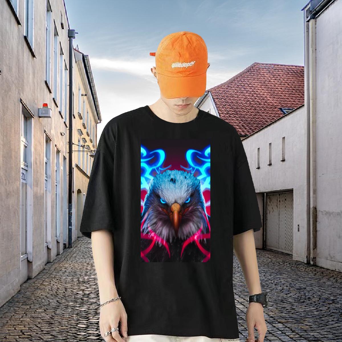 Brand T Shirt For Man 100% Cotton 230g cool Hip Hop Street Top Tees O-Neck Short Sleeve Designer Tshirt for Man Woman Black White