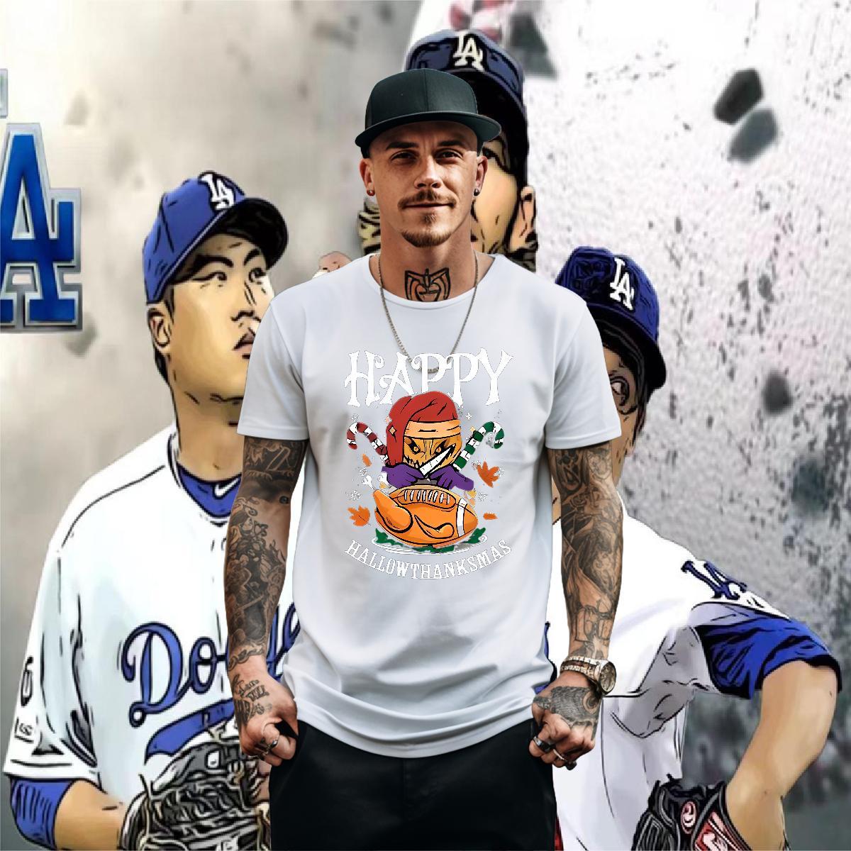 Brand Men T Shirts 230g 100% Cotton halloween Summer Casual Clothings O Neck Short Sleeves Free Shipping Men Tshirts Custom Anime