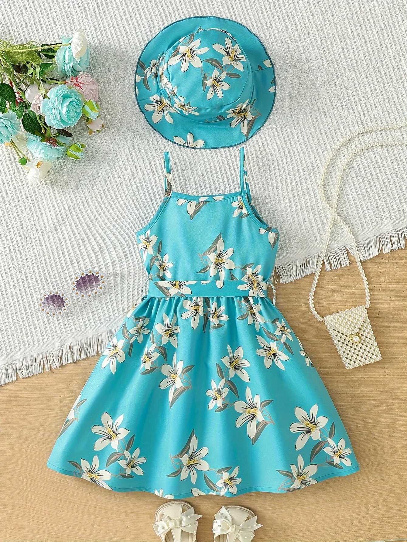 Summer New Fashion Girls Hat Set European and American Style Holiday Style and Casual Elegant SetW240720