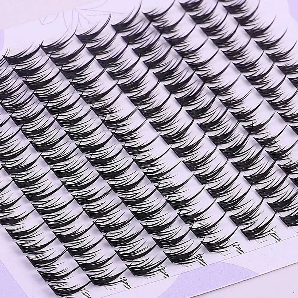 Personal eyelash 160 clusters soft ribbon segmented fake bundle eyelash DIY personal eyelash extension W240803