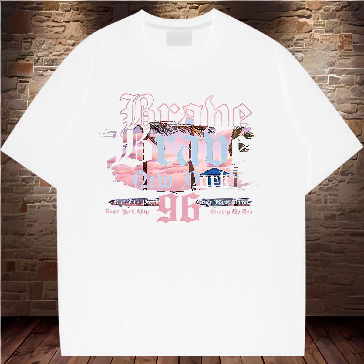 Designer Nice Woman T Shirts Breathable Soft Women Tshirts White Plus Size tree Beach 100% Cotton 230g Casual New Clothes