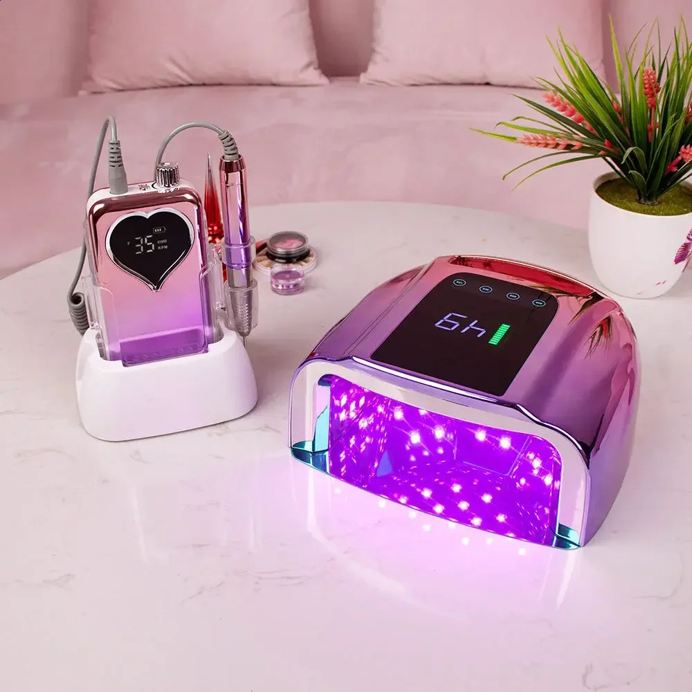 2024 Professional Rechargeable 96W UV LED Portable Cordless UV Light for Nail Lamp Machine 240729