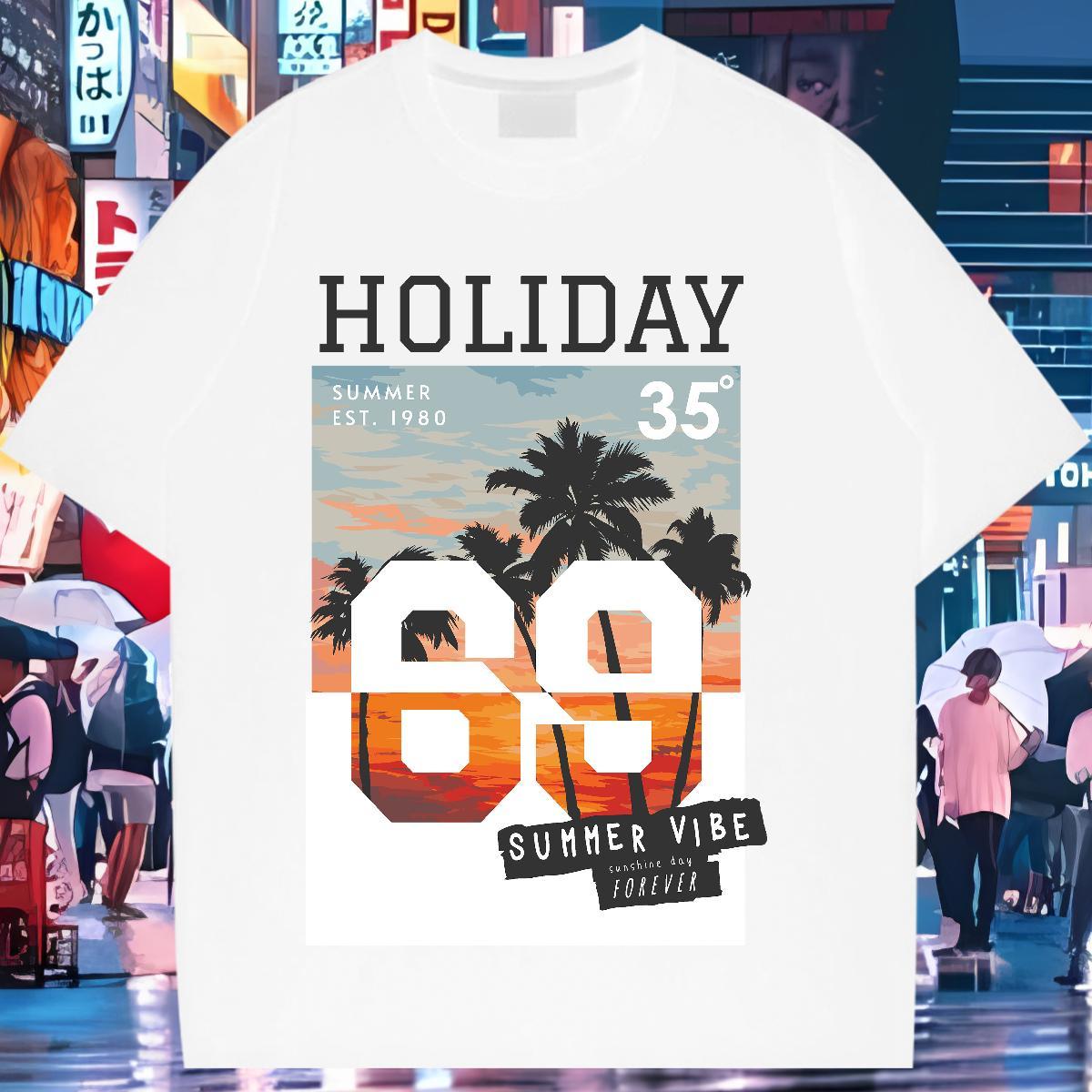 Wholesale Womens T Shirts O-Neck Short Sleeve Women Tshirts Custom Cartoon tree Sports Street Wear 230g Pure Cotton Stylist Tops