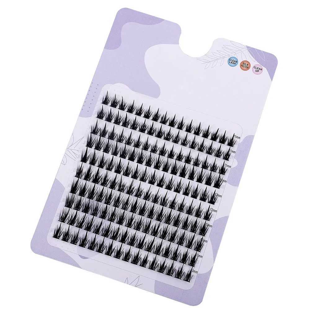 Personal eyelash 160 clusters soft ribbon segmented fake bundle eyelash DIY personal eyelash extension W240803