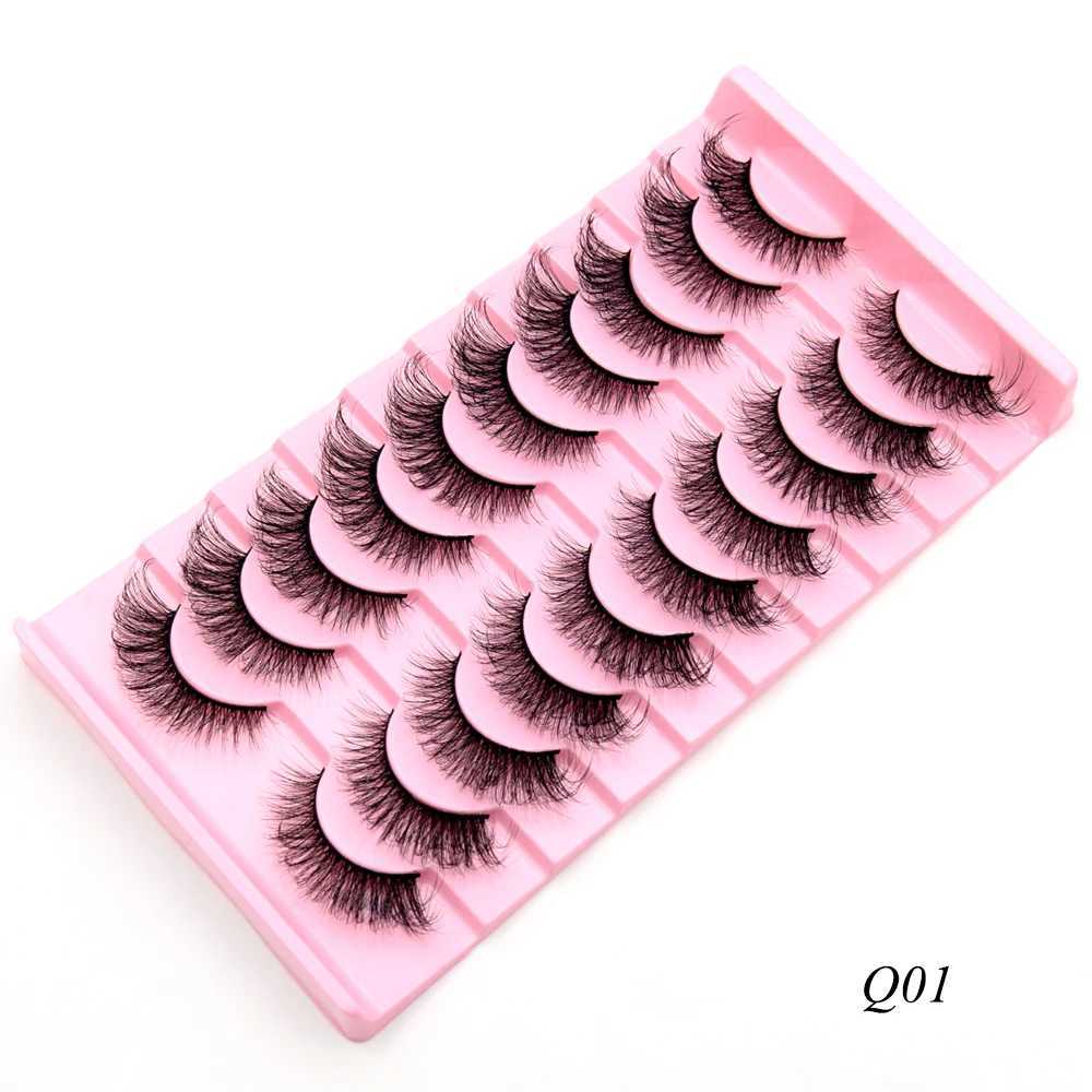 Visofree 3/10 pairs of artificial mink eyelashes makeup eyelashes thick false eyelashes reusable eyelash extensions handmade false eyelashes W240803