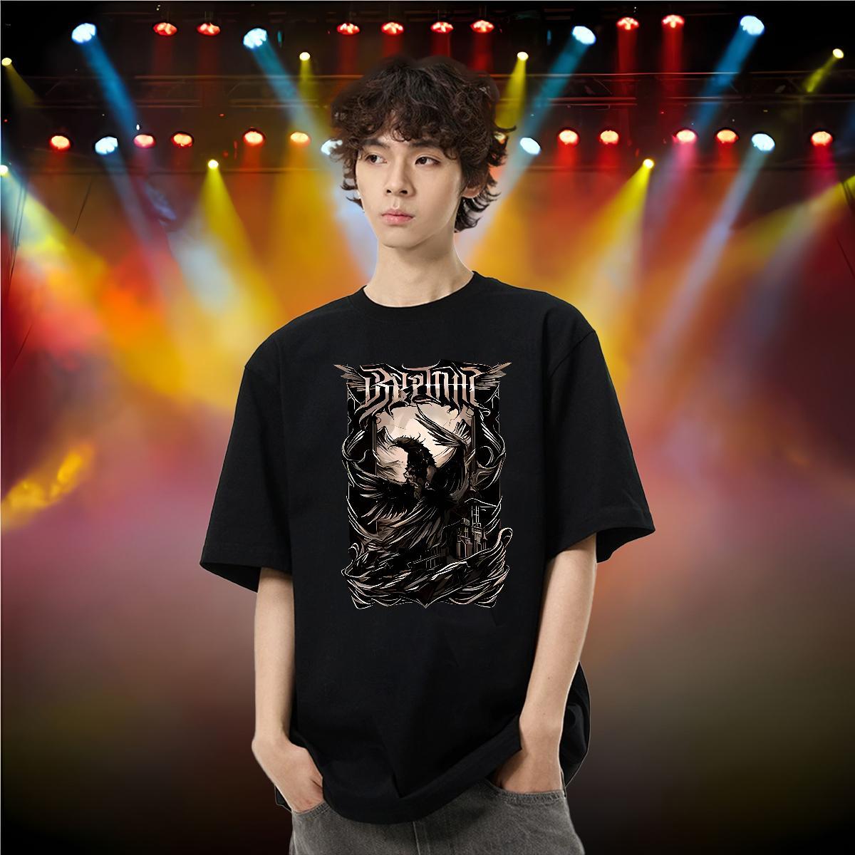 Fashion Men T Shirts 230g Cotton eagle Hip Hop Tops Tees O Neck Short Sleeves Cool Design Men Tshirts Customized Print