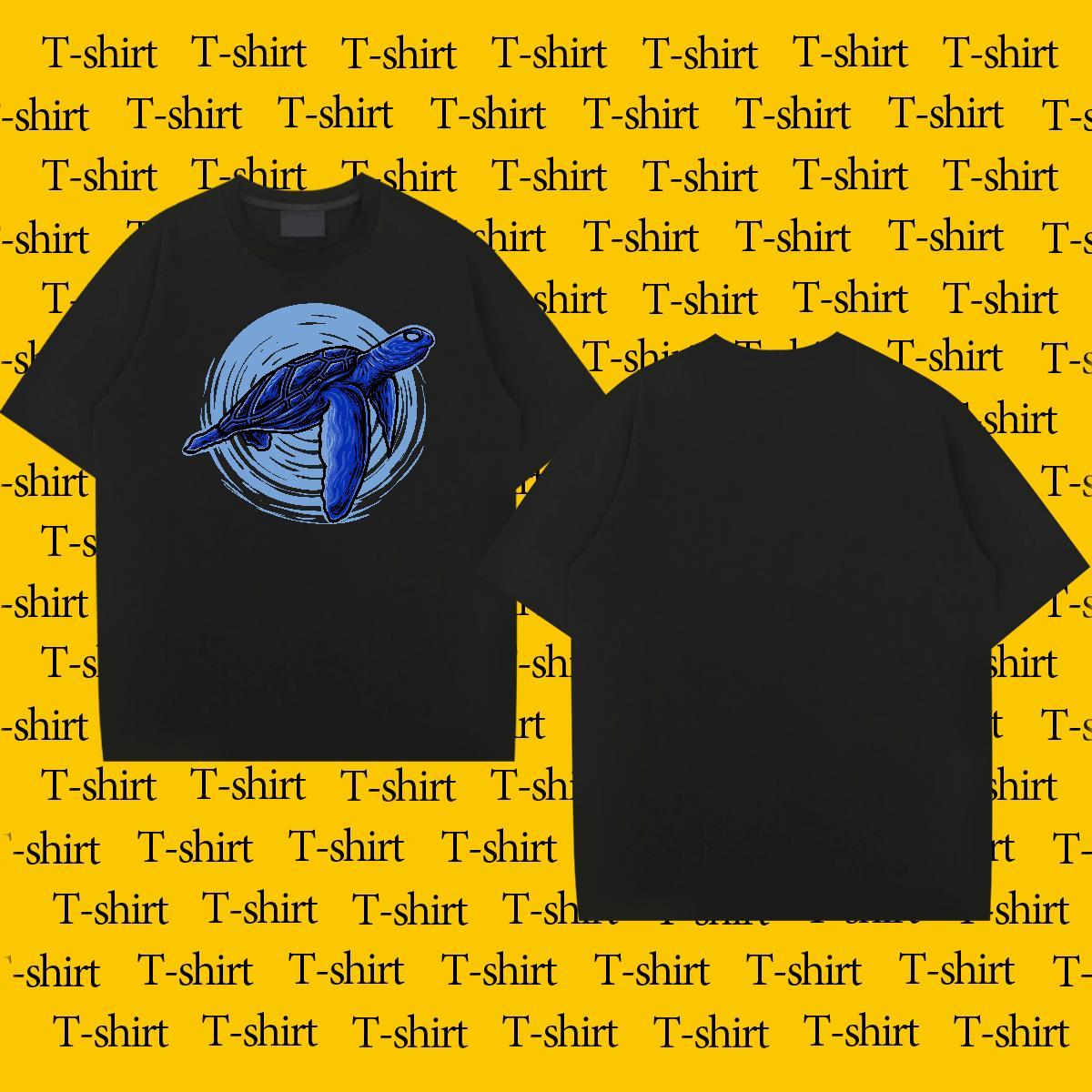 Men T Shirts 230g 100% Cotton tortoise Anime Printing Street Breathable Short Sleeve DIY Printed Mens Tshirts Fashion Design TOP Quality Wear