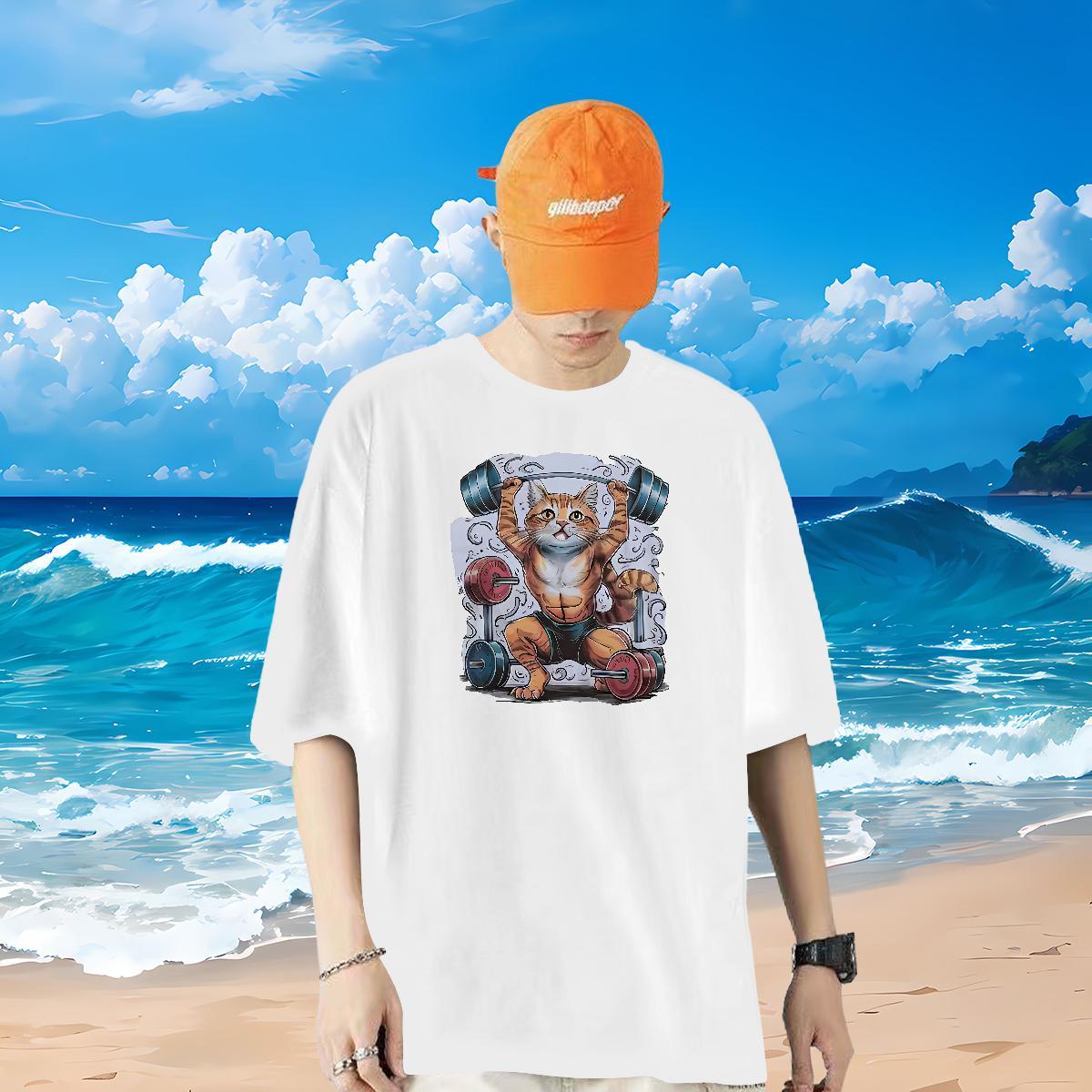 2024 Designer Men T Shirts 230g Pure Cotton strong Beach Wear Breathable Crew Neck Loose Fit Men Clothes T-Shirt Oversized