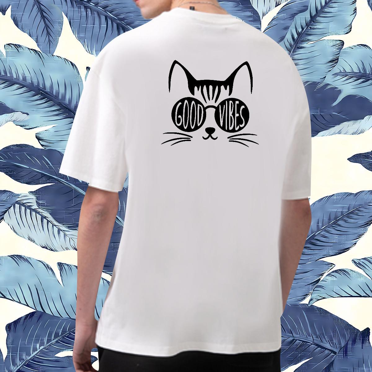 2024 DIY T Shirt For Man 100% Cotton 230g cat Sport Clothings Breathable Cool Design Men Tshirts Custom Anime