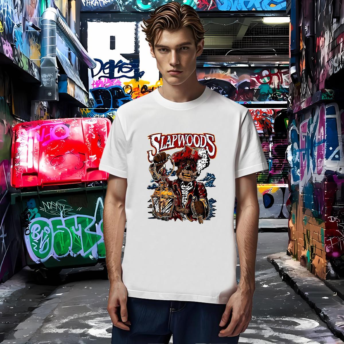 T Shirt For Man 230g 100% Cotton bear Hip Hop Street Crew Neck Custom Cartoon Men Tees Fashion Design TOP Quality Tops Shirt