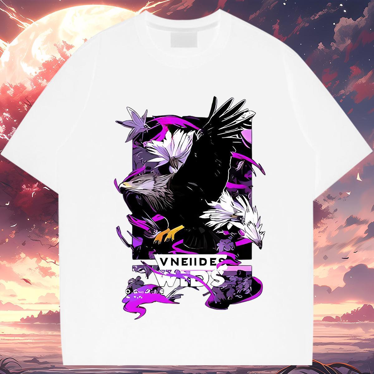 T Shirts Men 230g Pure Cotton eagle Sport Breathable Soft Anime Mens Tshirts Wholesale Cool Tee Shirt