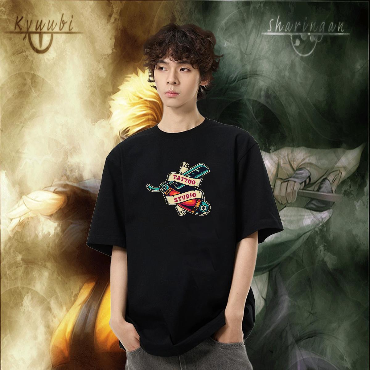 Cool Tshirt for Man Woman 100% Cotton 230g Hip Hop Street tool Oversized Short Sleeve O-Neck Free Shipping T Shirts Men Tees Shirts