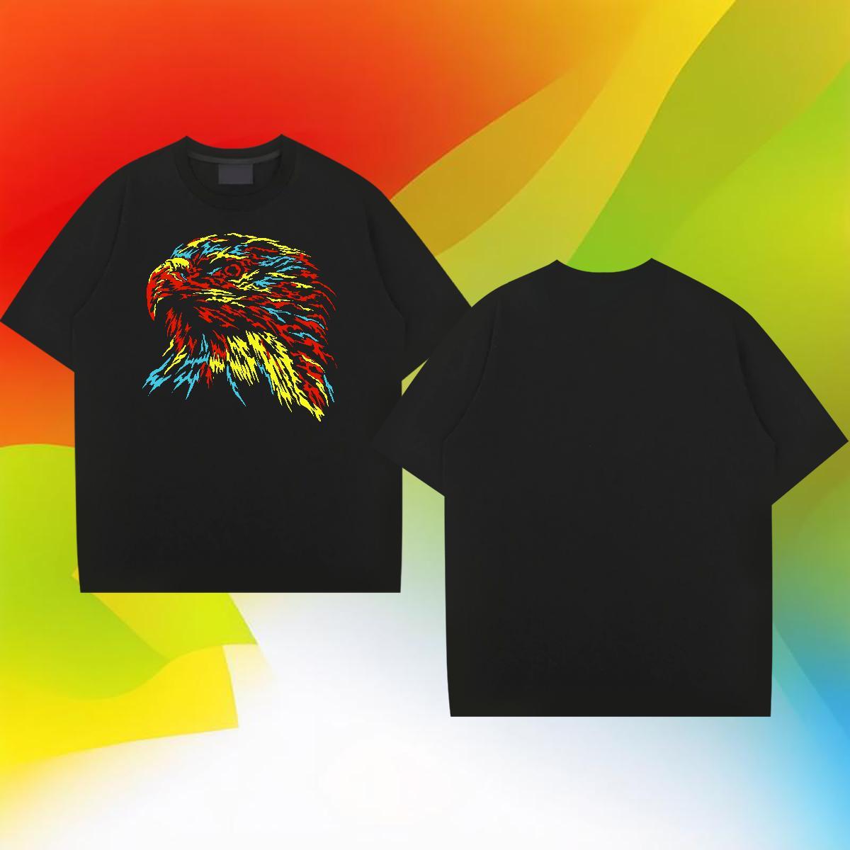 Cool Couples T Shirts 230g Pure Cotton Outdoor eagle Anime Breathable Short Sleeve Customized T-Shirts Tops Tees