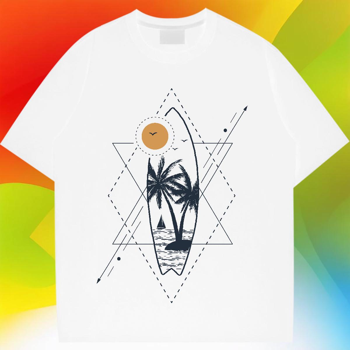 High quality T-Shirts for Women O-Neck Short Sleeve Woman Tshirt Custom Printing tree Sports Street Wear 230g 100% Cotton 2024 Casual Top Tees