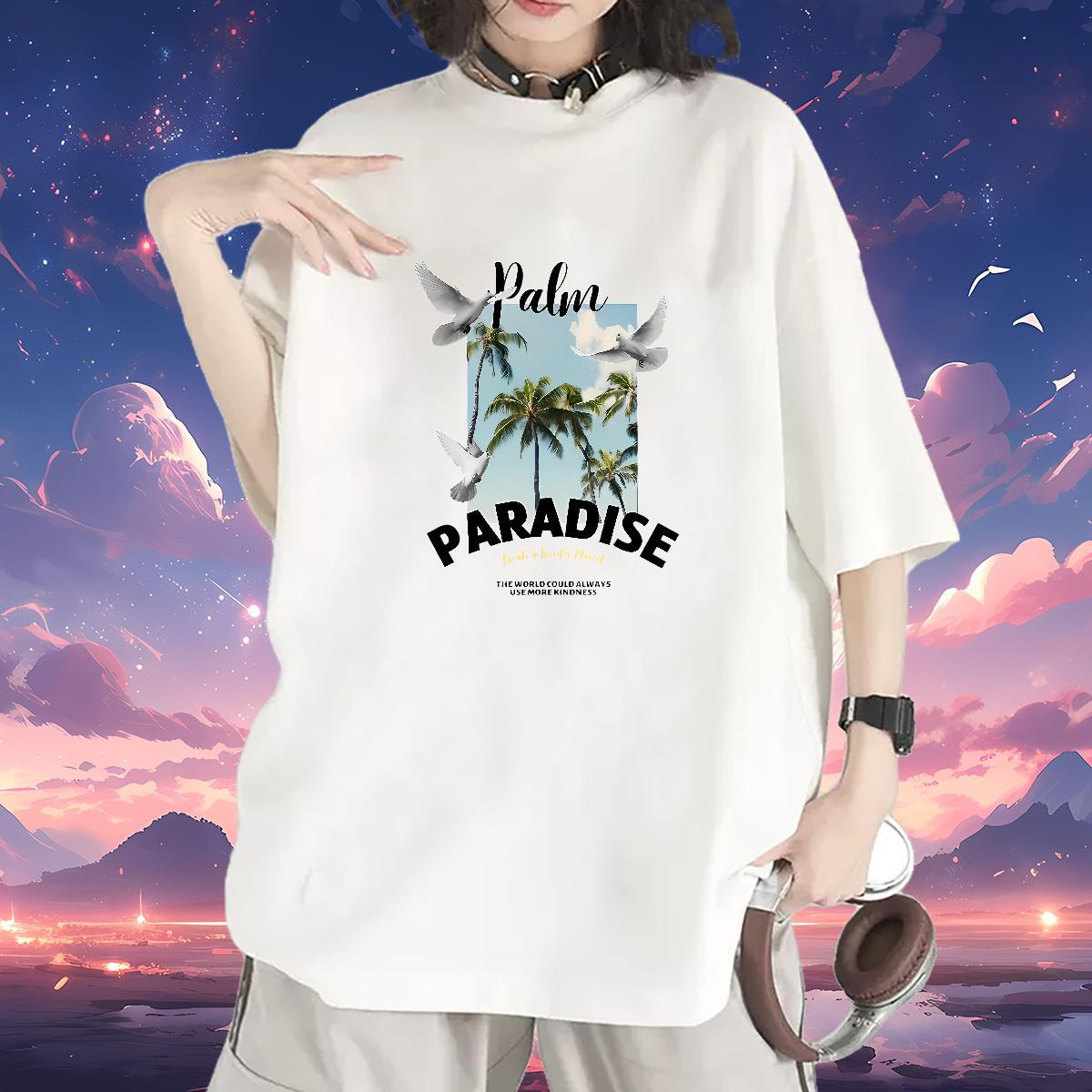 Designer T Shirts Women Round Neck Short Sleeve Womens Tshirts Customized Print tree Outdoor 230g 100% Cotton Casual New Clothes Shirt