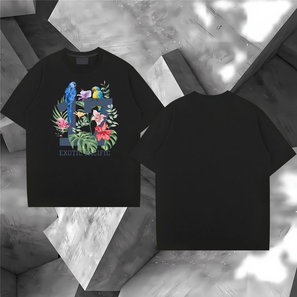 Brand T-Shirts for Men 230g Pure Cotton bird Sports Casual Tee Shirt Crew Neck Breathable Comfortable Men Tees Customized Print