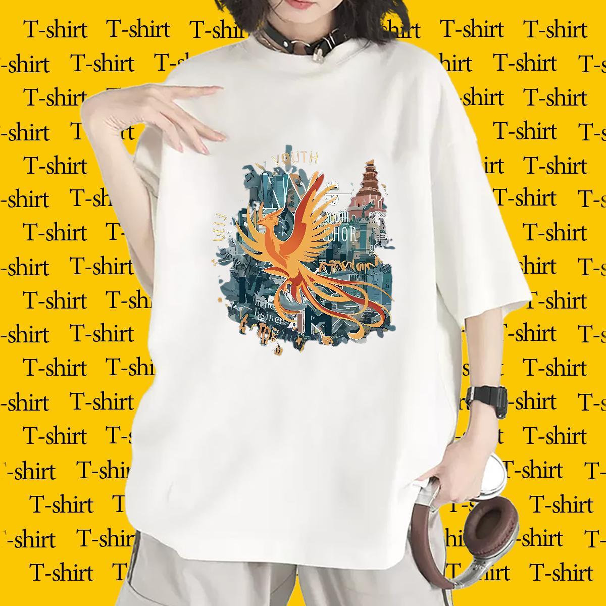 Unisex T Shirt For Woman Short sleeve Soft Tshirt for Man Woman Anime bird Casual Sport 100% Cotton 230g Custom Polos