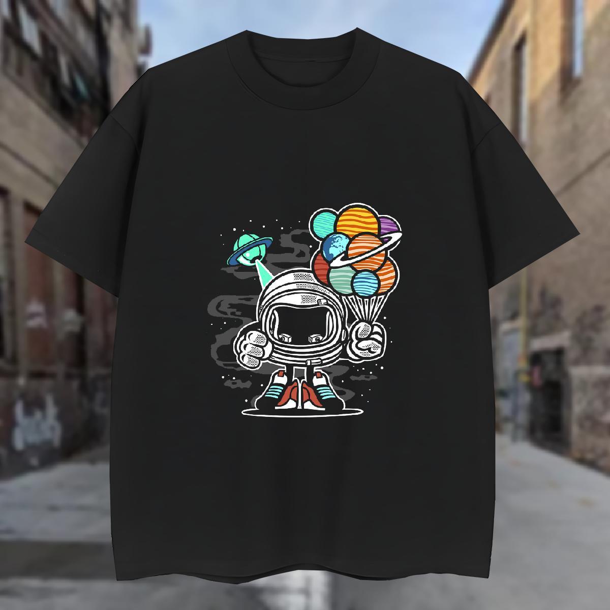 Man T Shirts 230g 100% Cotton universe Street Wear Breathable Custom Print Oversized Men Tops Tees Stylist Cool Design Clothings