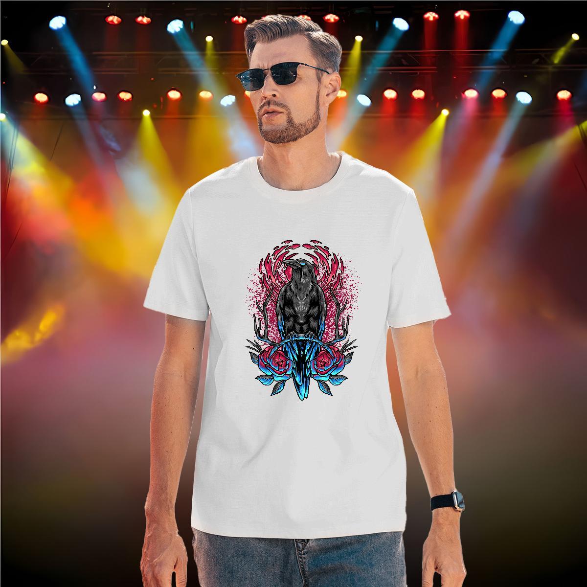 Comfortable Men Tops Tees 230g Cotton eagle Men T Shirts Hip Hop Short Sleeve Soft Custom Anime Fashion New Polos