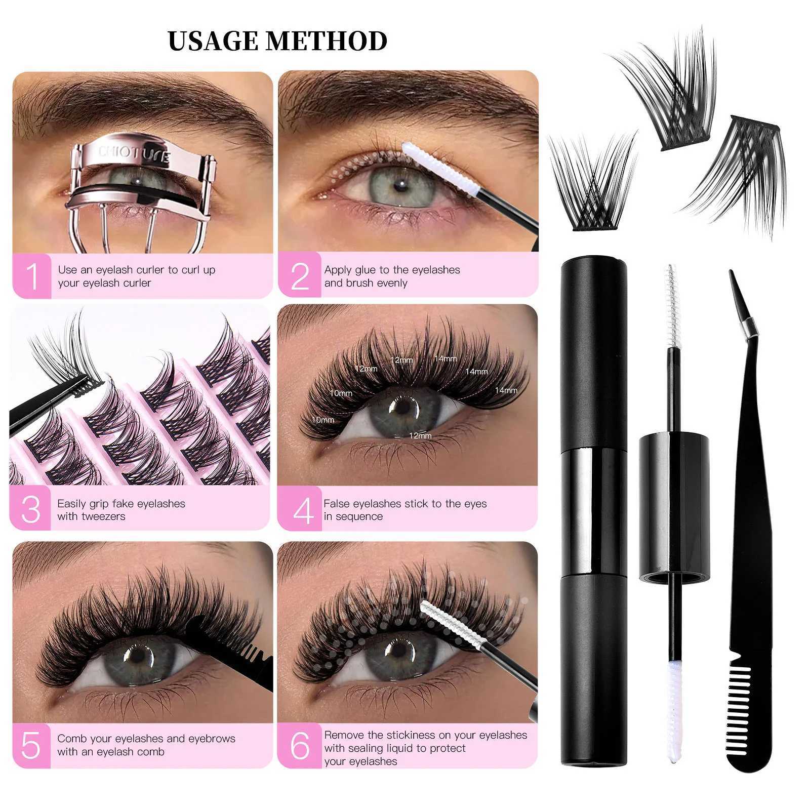 Hot Sales Makeup Looks Natural DIV 120 Clusters DlY Eyelash Extension Kit W240803