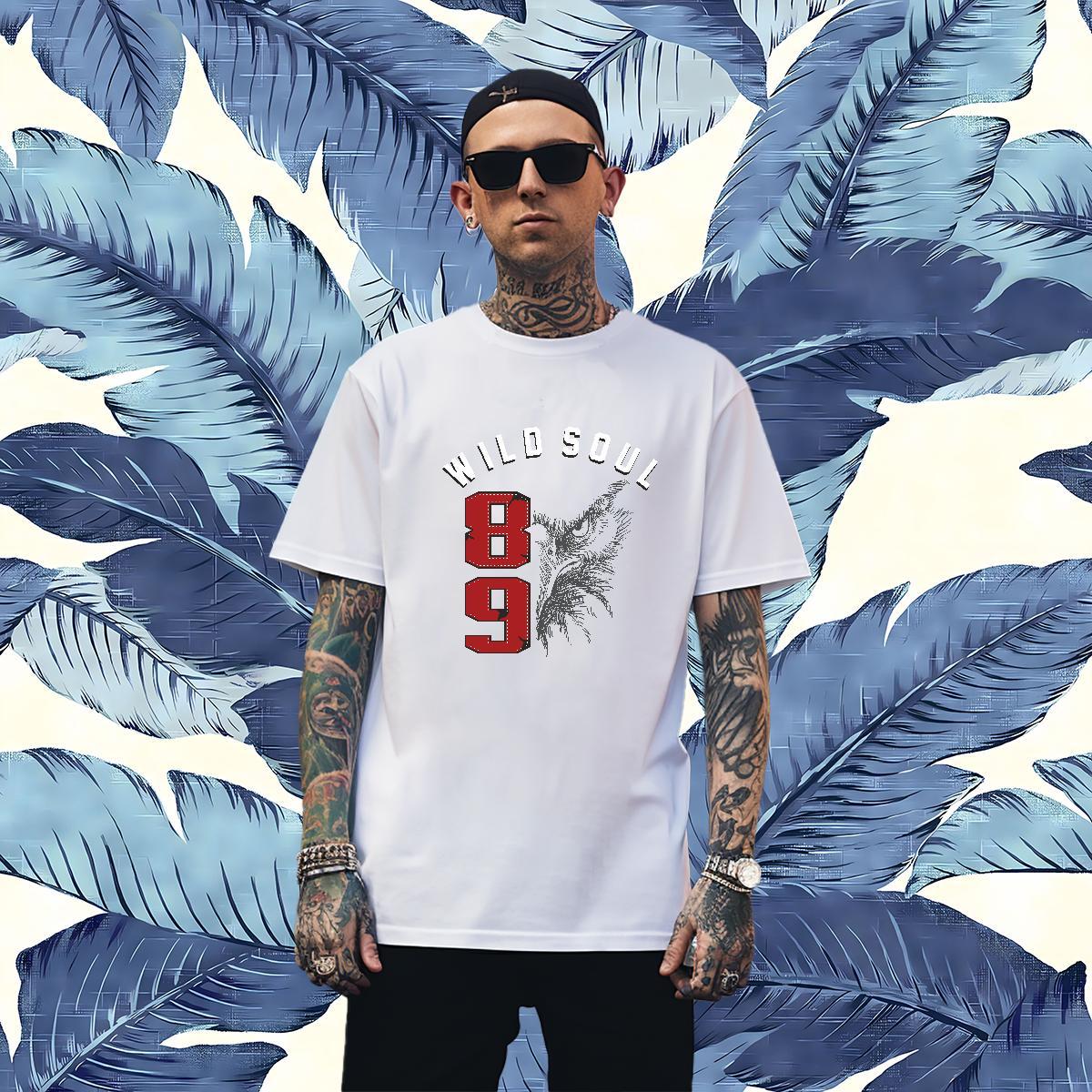 TOP Quality Men Clothes T-Shirt 100% Cotton 230g cool T shirt Beach Short Sleeve Soft Black White Customized Tshirts