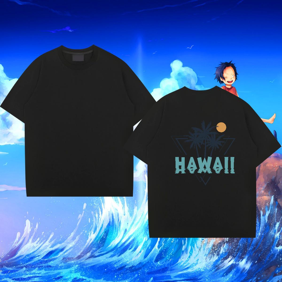 Free Shipping T-Shirts 230g Cotton sea Summer Casual Polos Breathable High Quality Men Tshirts Cartoon Printing L-4XL