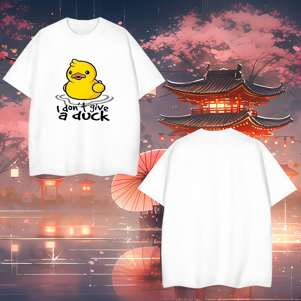 Fashion T Shirts Men 230g Pure Cotton duck Street wear Hip Hop Tshirts Breathable Crew Neck Loose Fit Tshirt for Man Woman Asian Size