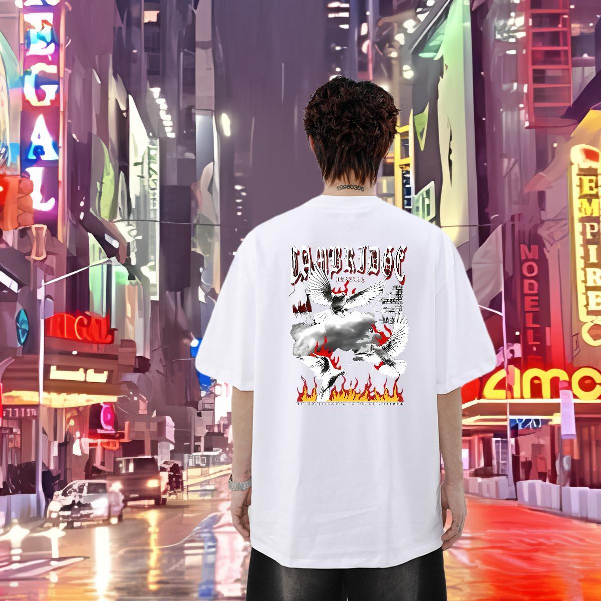 2024 Designer T-Shirts 100% Cotton 230g eagle Casual Wear Short Sleeve Soft Loose Men Tops Tees Customized