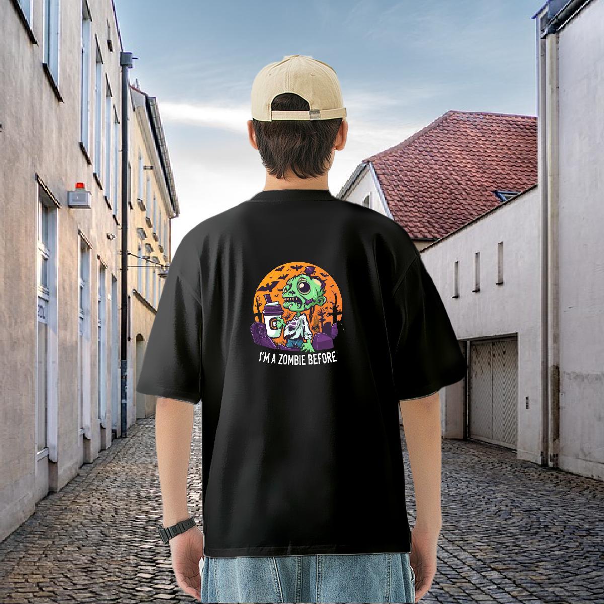 New T-Shirts skull Wear 230g Cotton Sport Brand Oversized O Neck Short Sleeves Men Tshirts