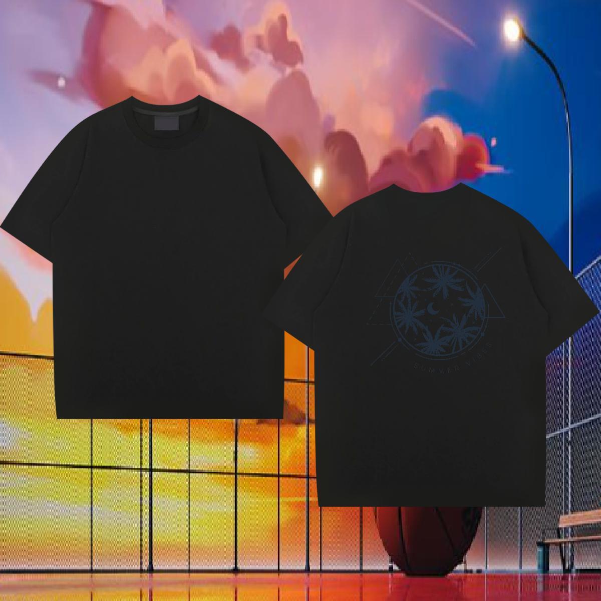 2024 DIY T Shirt For Man 230g 100% Cotton tree Street Casual Tee Shirt Short Sleeve Soft Classic Men Tshirts DIY Printed