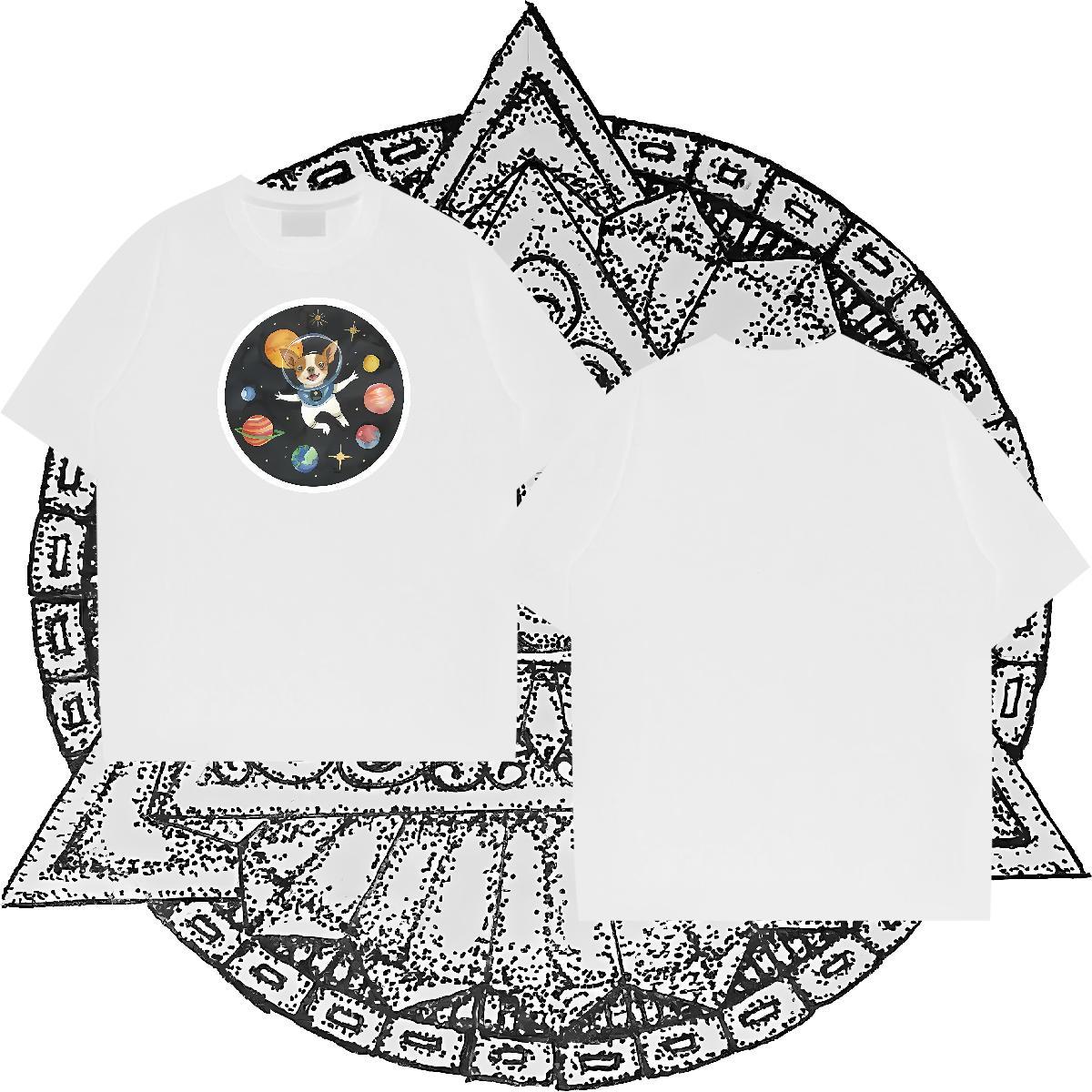 Factory Direct T-Shirts for Men 100% Cotton 230g dog Casual Beach Tops Breathable Short Sleeve Brand Tshirt for Man Woman Asian Size