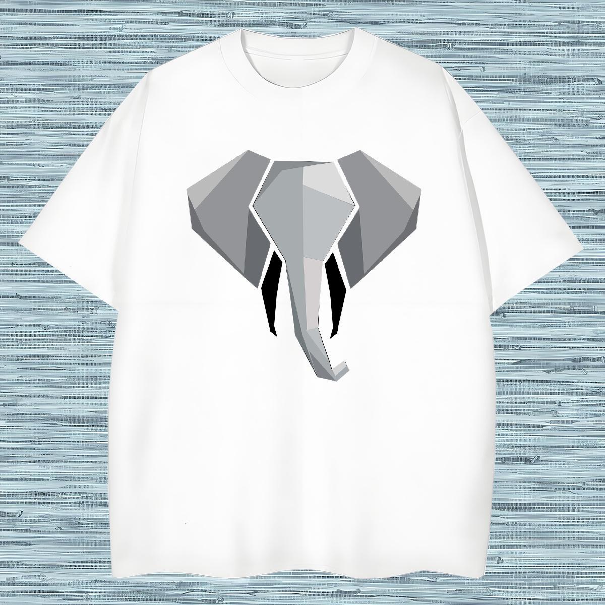 Stylist Man T Shirts 230g Pure Cotton Elephant Spring Summer Top Tees Crew Neck Breathable Loose Fit Mens Tshirts Plus Size Cartoon