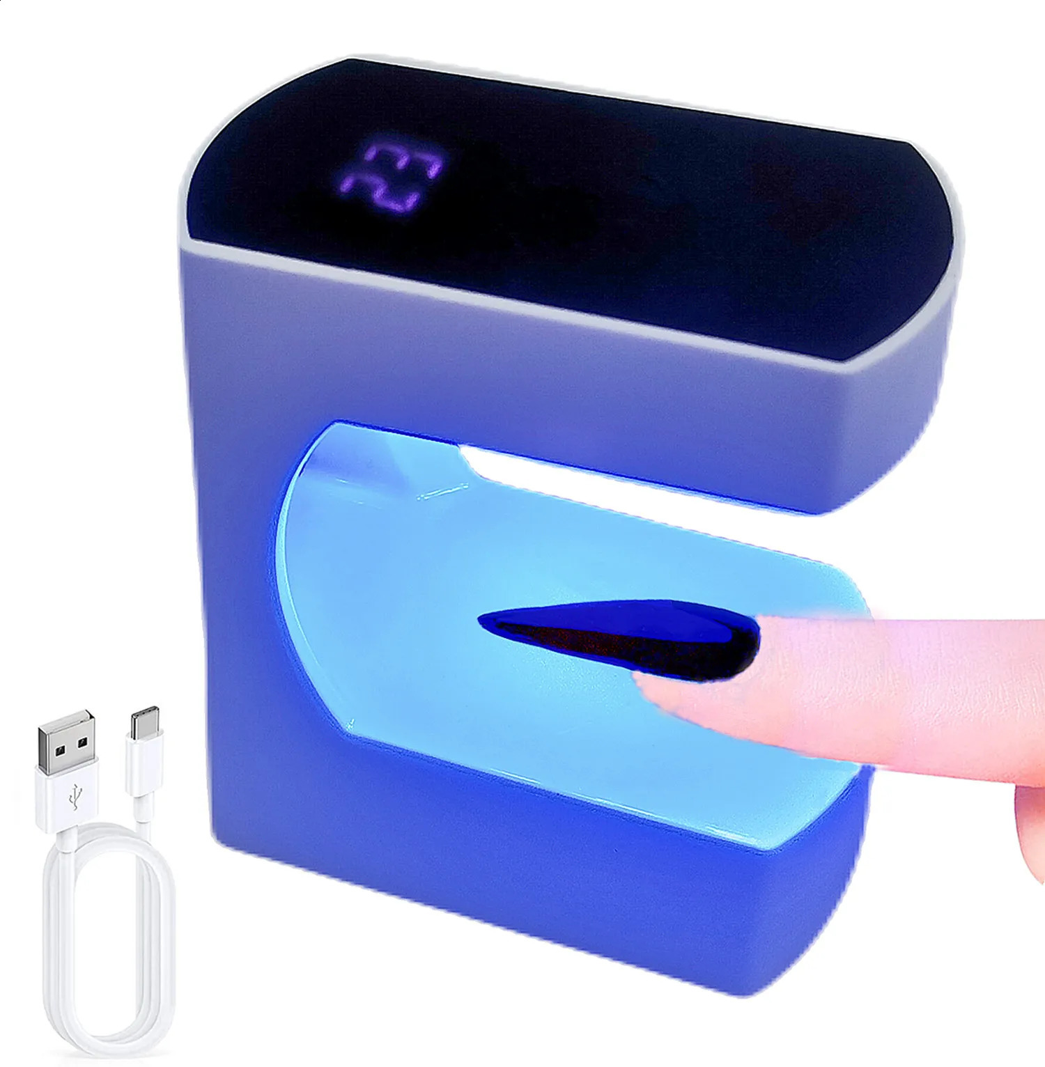 Mini LED Nail Lamp 24W UV Light for Nails with Timer UV Lamp for Gel Nails Quicky-Dry Nail Light Portable USB Nail Dryer for Tr 240729