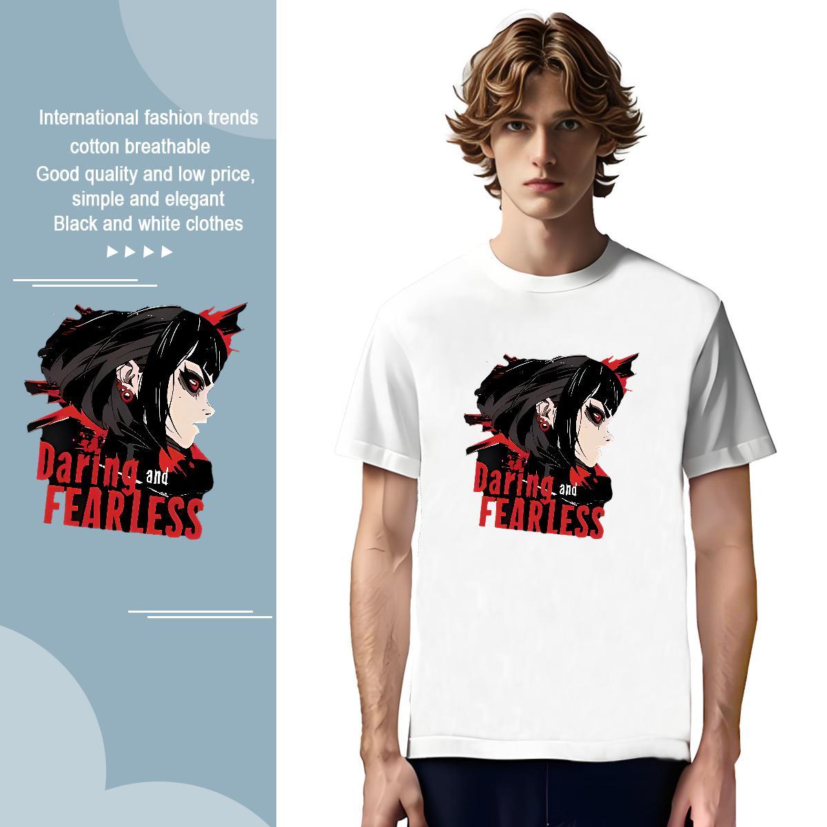 T shirt 100% Cotton 230g Terror Casual O-Neck Short Sleeve Custom Print Plus Size Tshirts New Comfortable Clothings