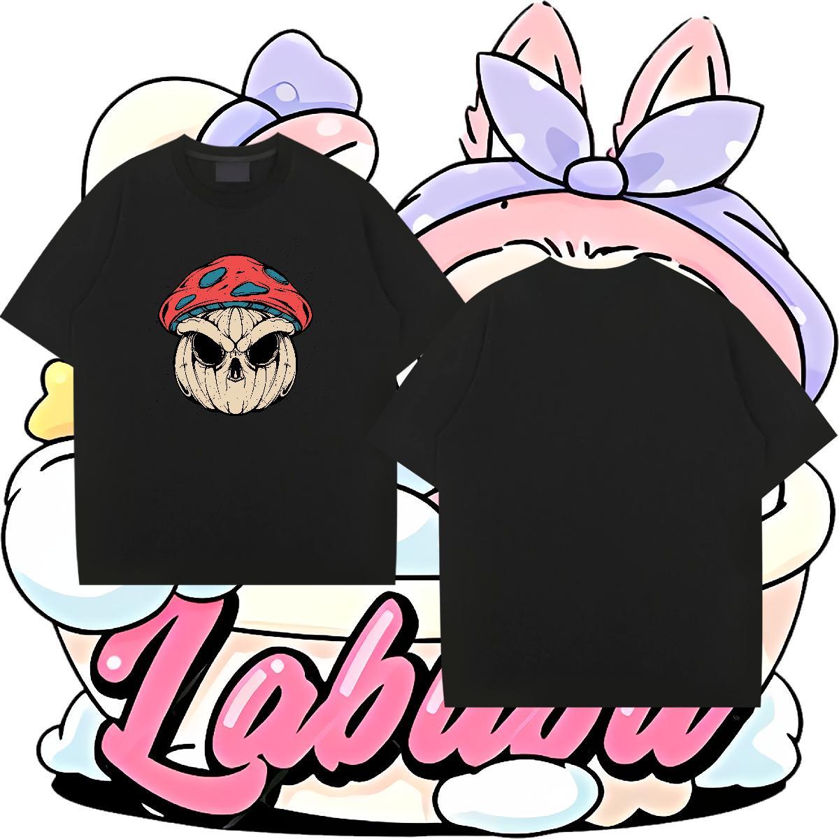 Wholesale Tshirts 230g Cotton Summer Casual ET Skull Crew Neck Breathable DIY Customized T-Shirts Clothes