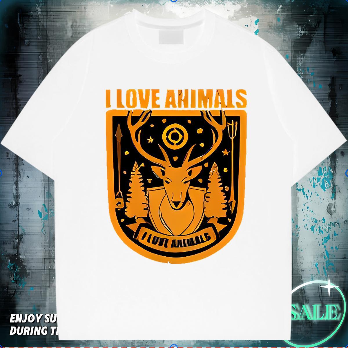 T Shirt For Man 100% Cotton 230g Deer Beach Breathable Crew Neck DIY Printed Mens Tshirts Stylist Loose Fit Polos