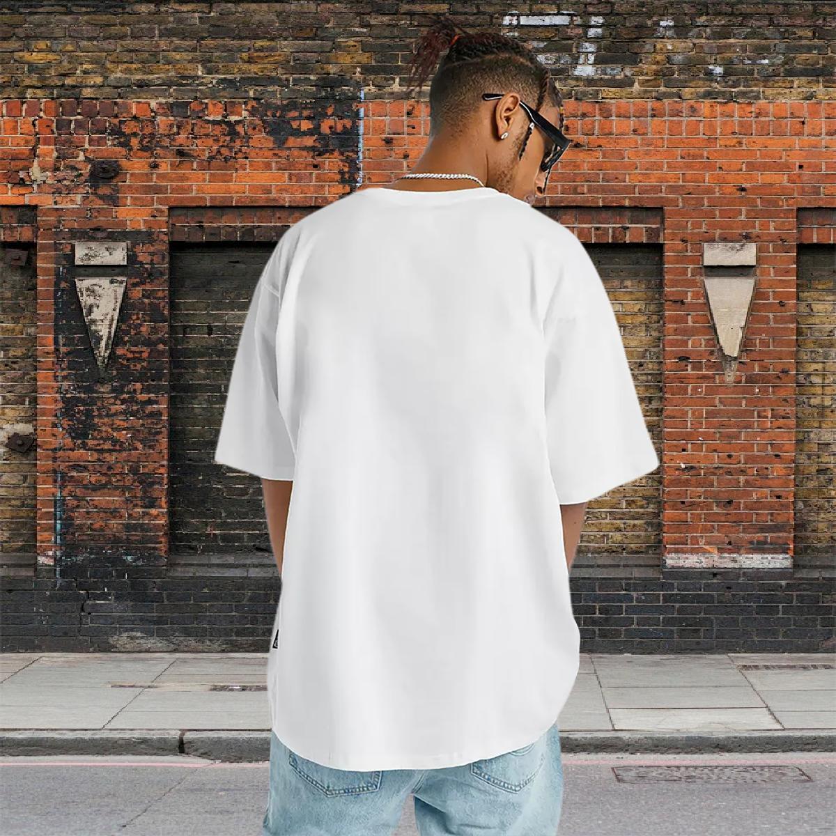 Wholesale T Shirts Men bear Breathable Anime Printing Street Asian Size 230g Pure Cotton Men Tshirts Fashion Casual Tops