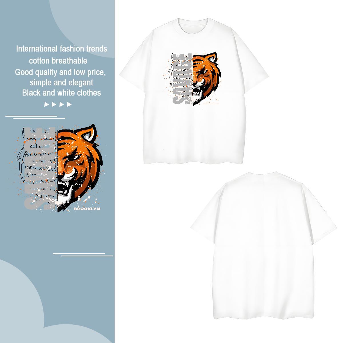 T-Shirts for Men 230g Cotton Daily Outfit Breathable Short Sleeve Black White Men Tees Fashion Design TOP Quality Tshirts