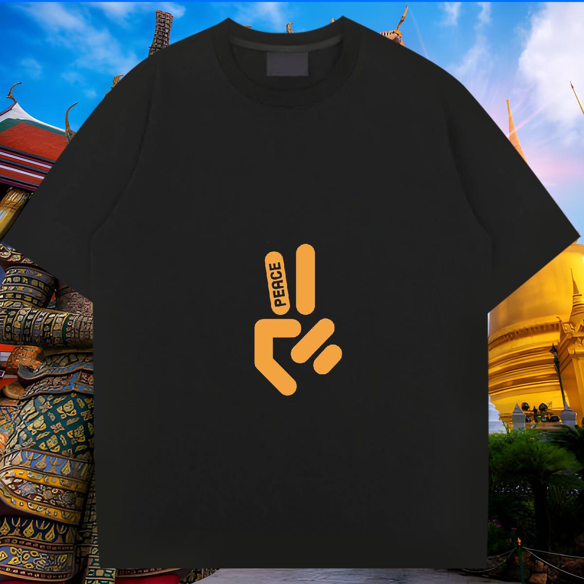 New Arrival T shirt hands Tees Shirts 230g Cotton Daily Outfit Loose Fit Customized Print Breathable Men Clothes T-Shirt