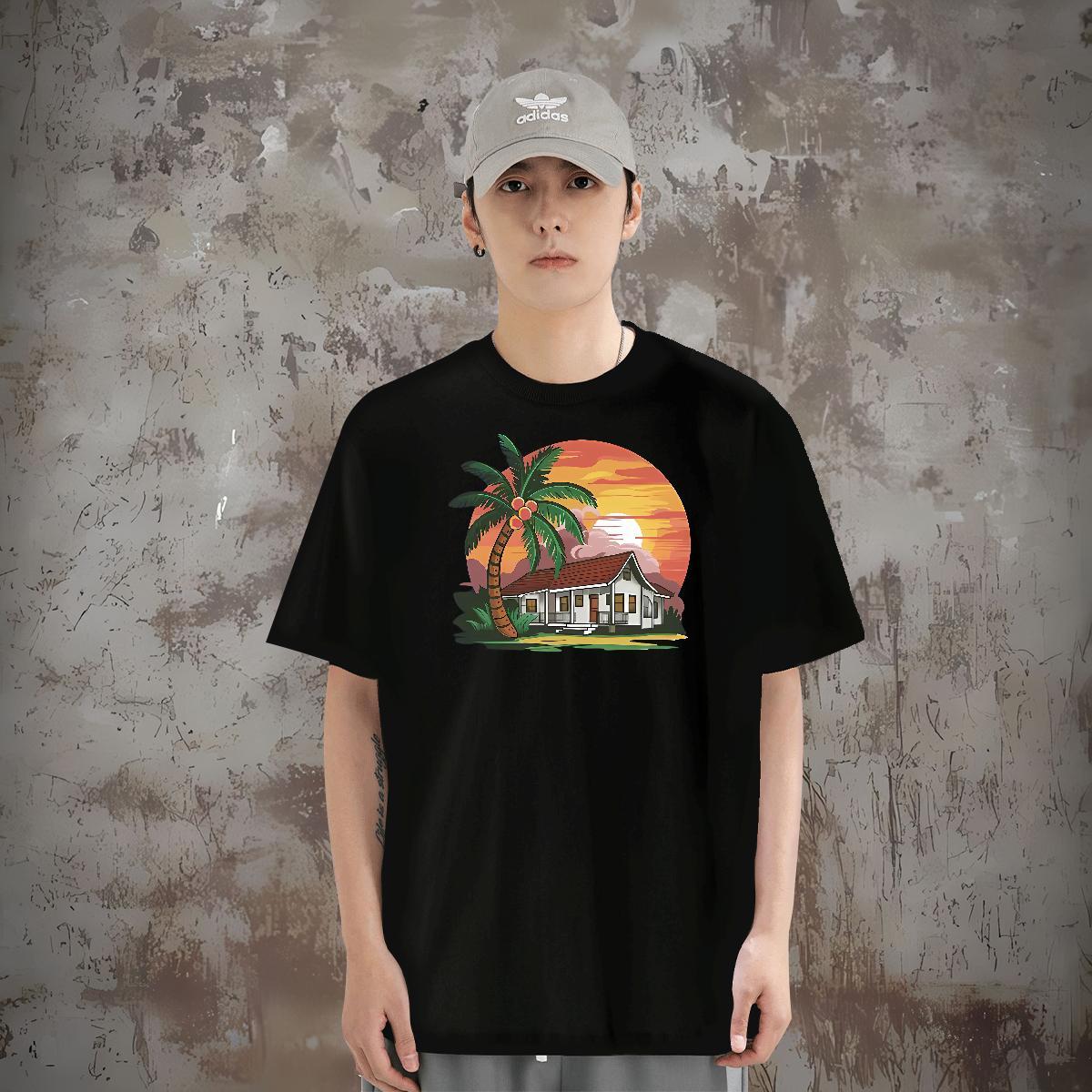 Men T Shirts 100% Cotton 230g tree Home Outdoor Crew Neck Custom Printed Mens Tshirts DIY Soft Tee Shirt