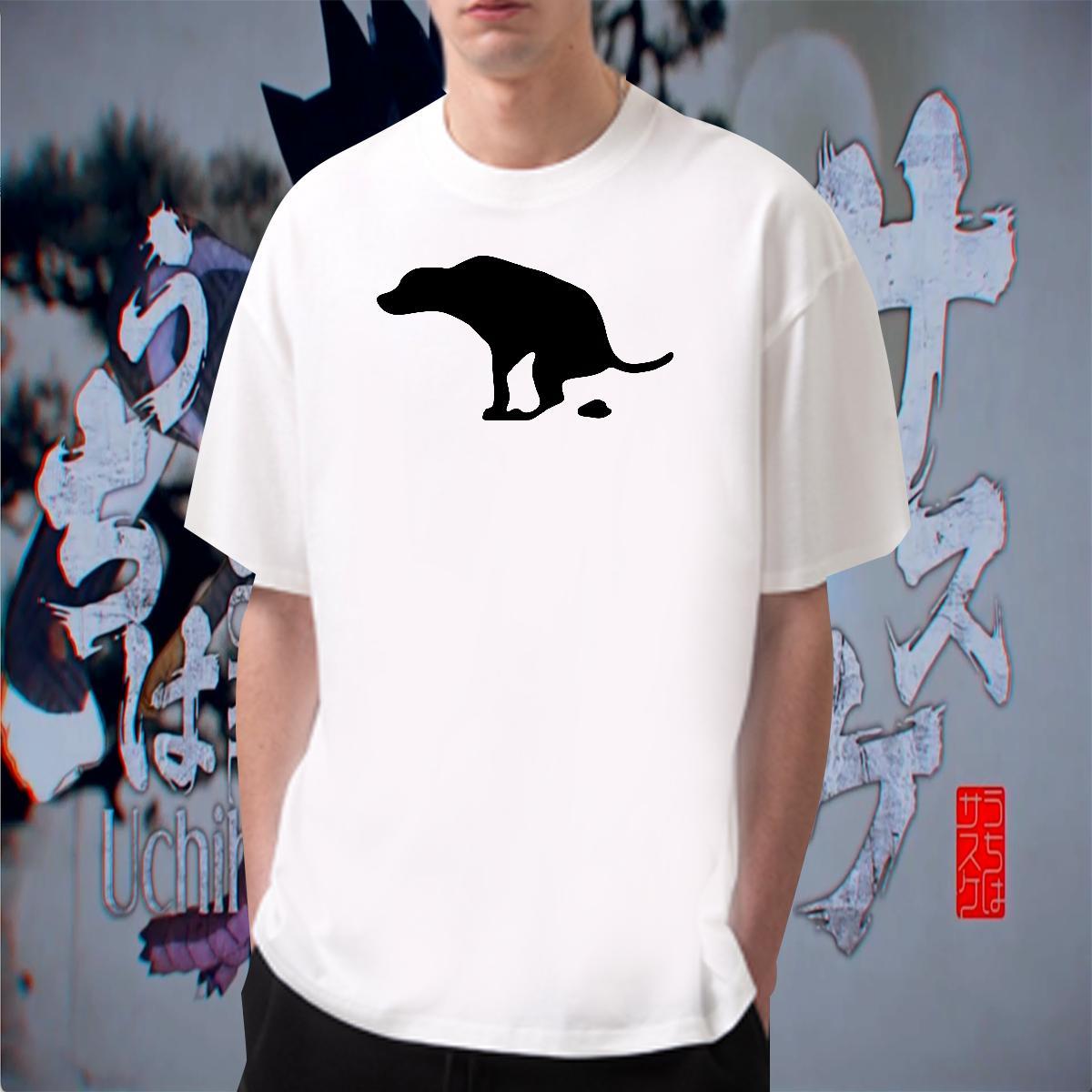 Cool Design Men Clothes T-Shirt 100% Cotton 230g Street Wear Dog Cartoon Print O-Neck Short Sleeve New Designer Men T Shirts Tops Tees