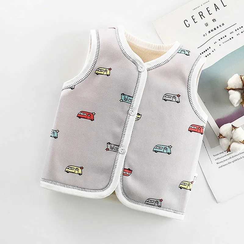Spring and autumn cartoon vest jackets cheap and fashionable sleeveless tops childrens clothing random for boys and girlsW240724